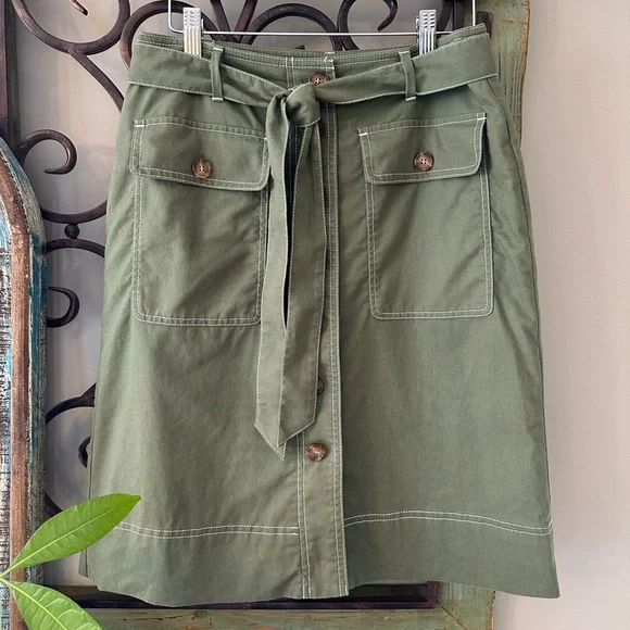 ☀️ NWOT J. CREW Linen Blend A-Line Skirt - Picture 7 of 10